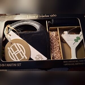 House of Harlow1960, 3 In 1 Martini Set Cardcase Bag & Accessories